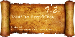 Takáts Erzsébet névjegykártya